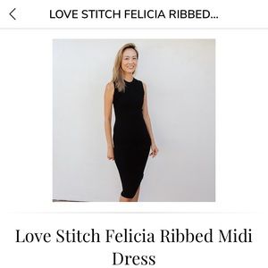 BNWT Lovestitch Felicia ribbed dress